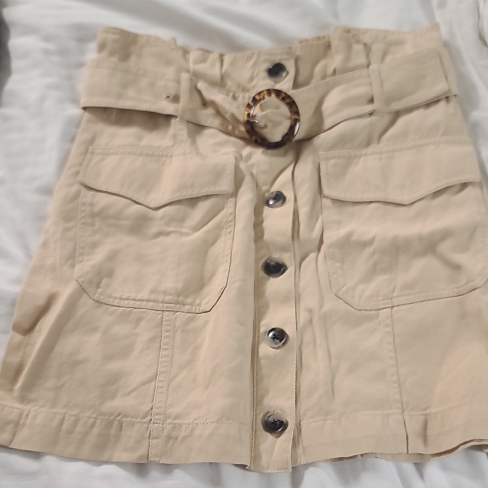 Banana Republic Tan Mini Skirt with Belt